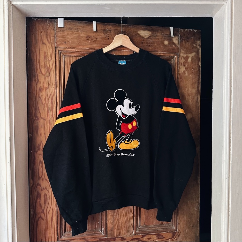 Vintage 80’s Mickey Mouse Disney World Felt Sweatshirt
